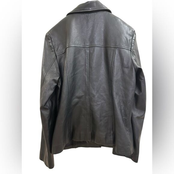 CLASSIC JLC Black leather jacket medium - Picture 3 of 7